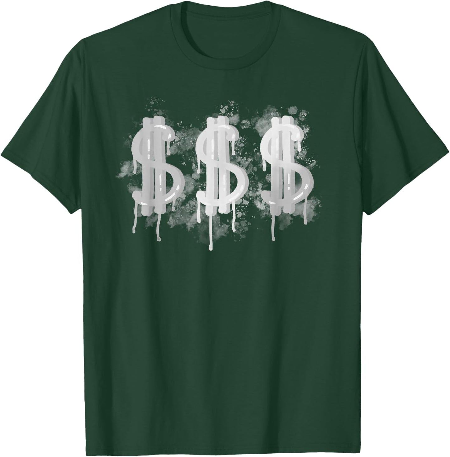 Dollar Sign in Style of Graffiti Sprayer T-Shirt - T-Shirt | Forest
