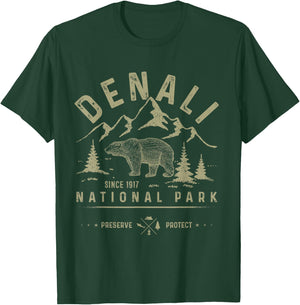 Denali National Park and Preserve Shirt Bear Apparel Denali T-Shirt - T-Shirt | Forest