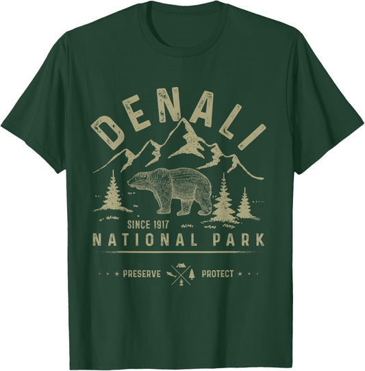 Denali National Park and Preserve Shirt Bear Apparel Denali T-Shirt - T-Shirt | Forest