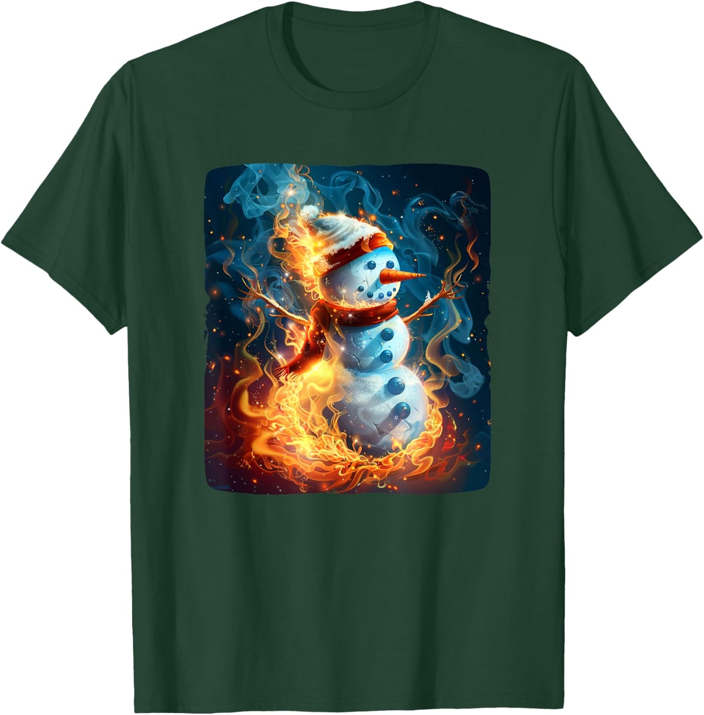 Burning Snowman Outfit for Adults and Kids T-Shirt - T-Shirt | Forest