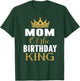Mom of The Birthday King Boys Bday Party Gift T-Shirt - T-Shirt | Forest