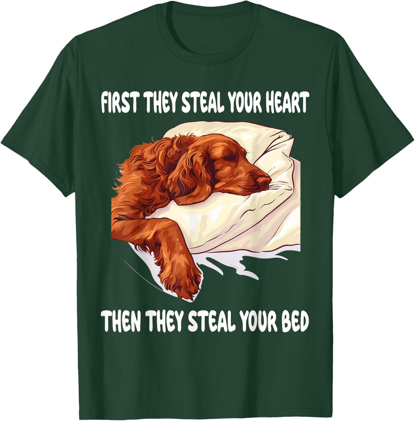 Irish Setter Sleeping Pajamas Nightgown T-Shirt - T-Shirt | Forest