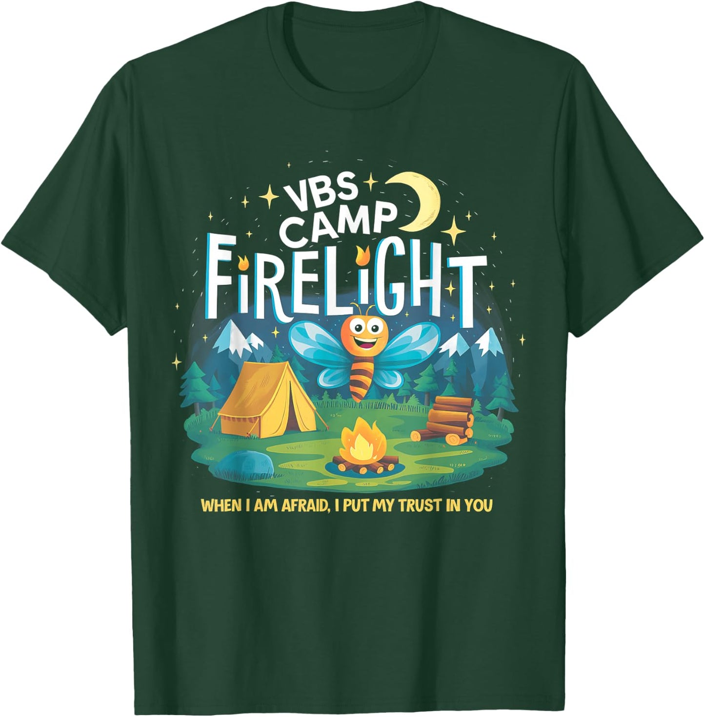 Camp Firelight VBS Camp Vacation Bible School Firework 2024 T-Shirt - T-Shirt | Forest