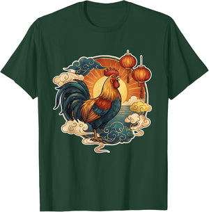 Chinese Zodiac Rooster Animal T-Shirt - T-Shirt | Forest