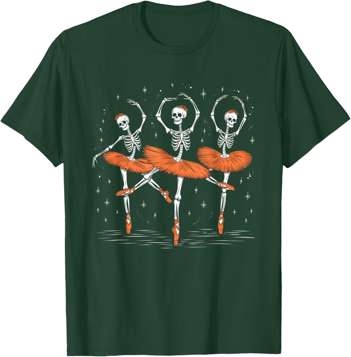 Spooky Ballerina Skeleton Dance Halloween Ballet T-Shirt - T-Shirt | Forest
