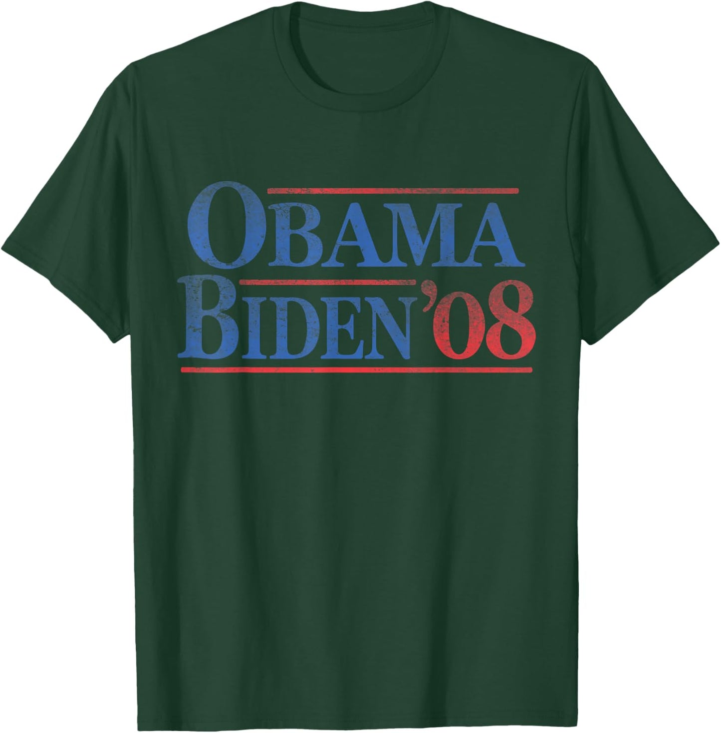 Retro distressed vintage Obama Biden 08 campaign T-Shirt - T-Shirt | Forest