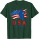 American Flag Ice Hockey 4th of July USA Support Team T-Shirt - T-Shirt | Forest