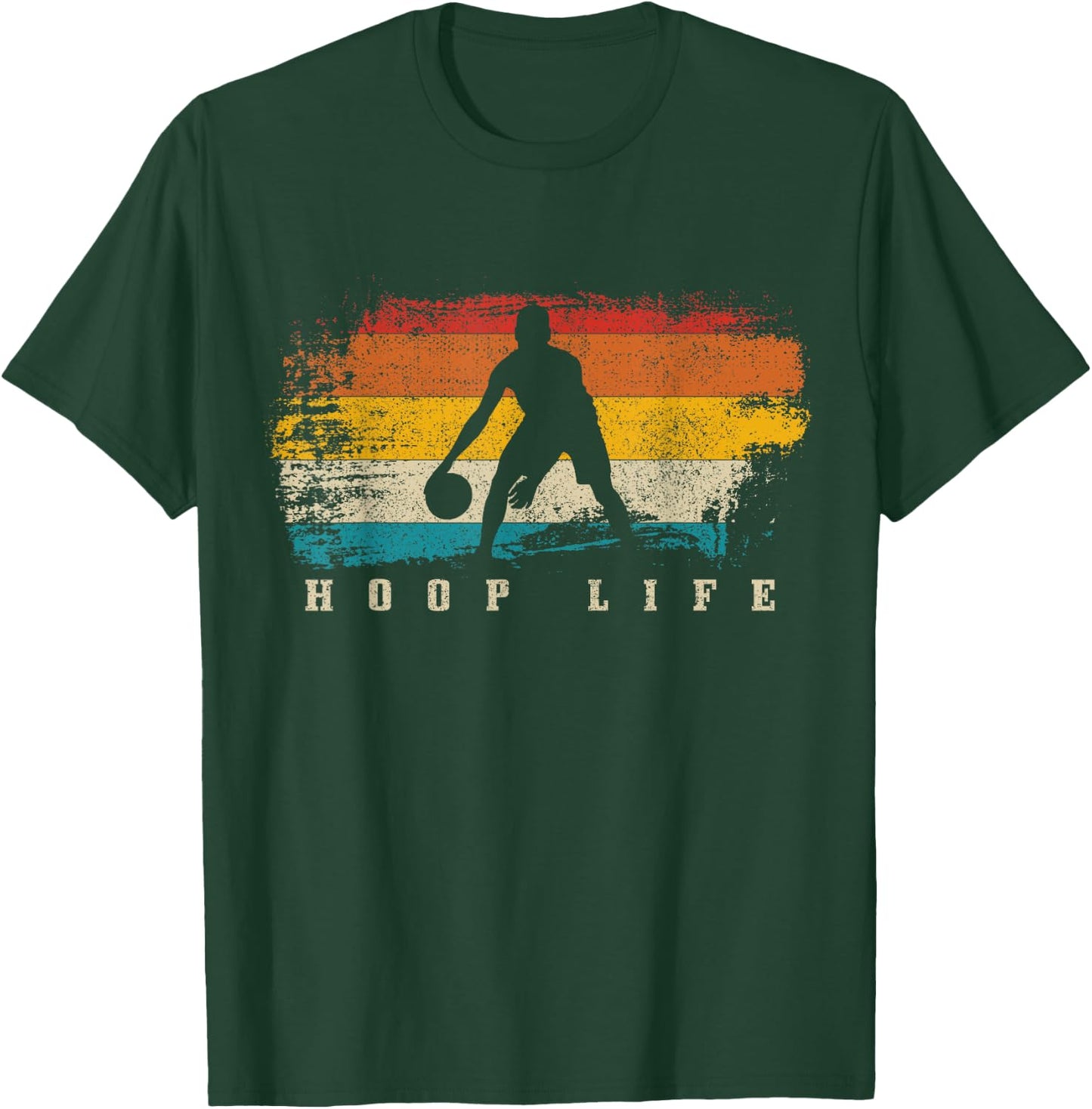 Basketball Vintage Bball Player Trainer Sport Baller T-Shirt - T-Shirt | Forest