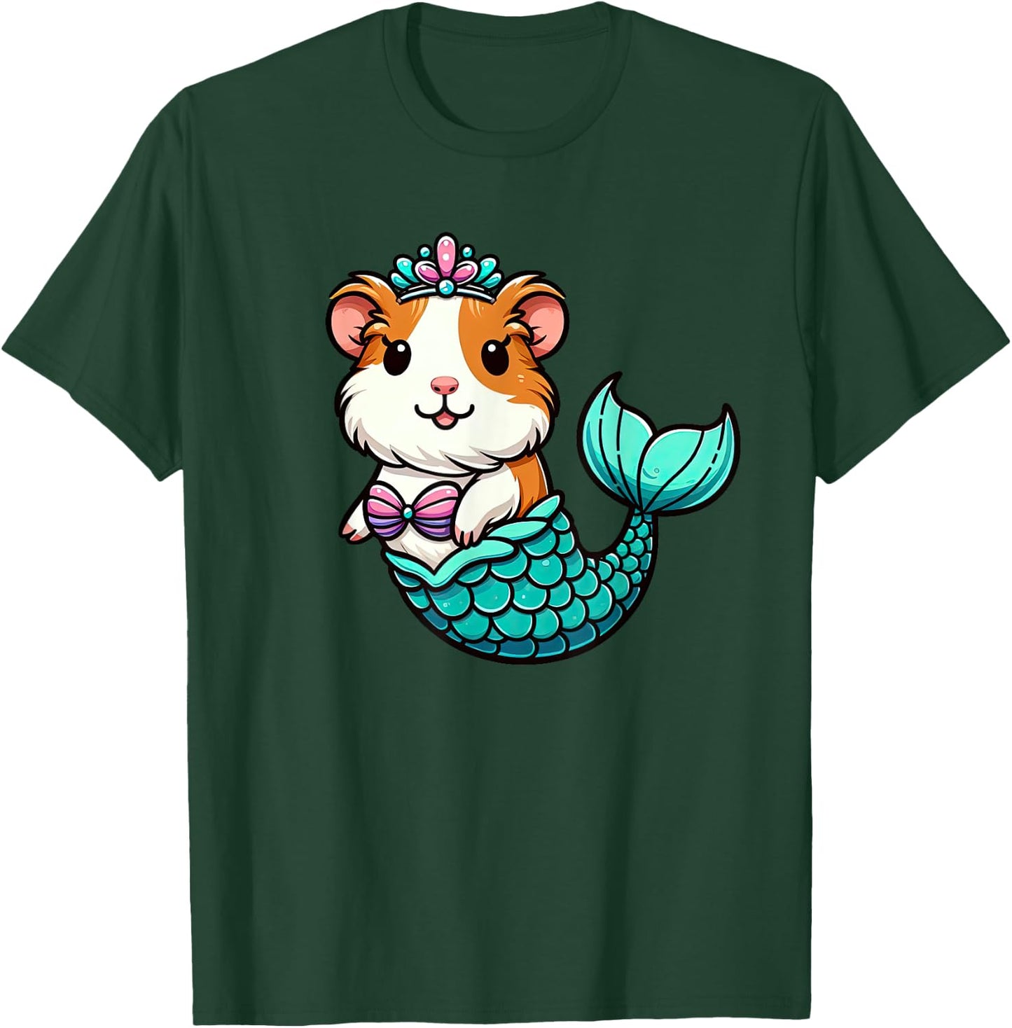 Guinea Pig Mermaid Pet Funny Mythical Creature T-Shirt - T-Shirt | Forest