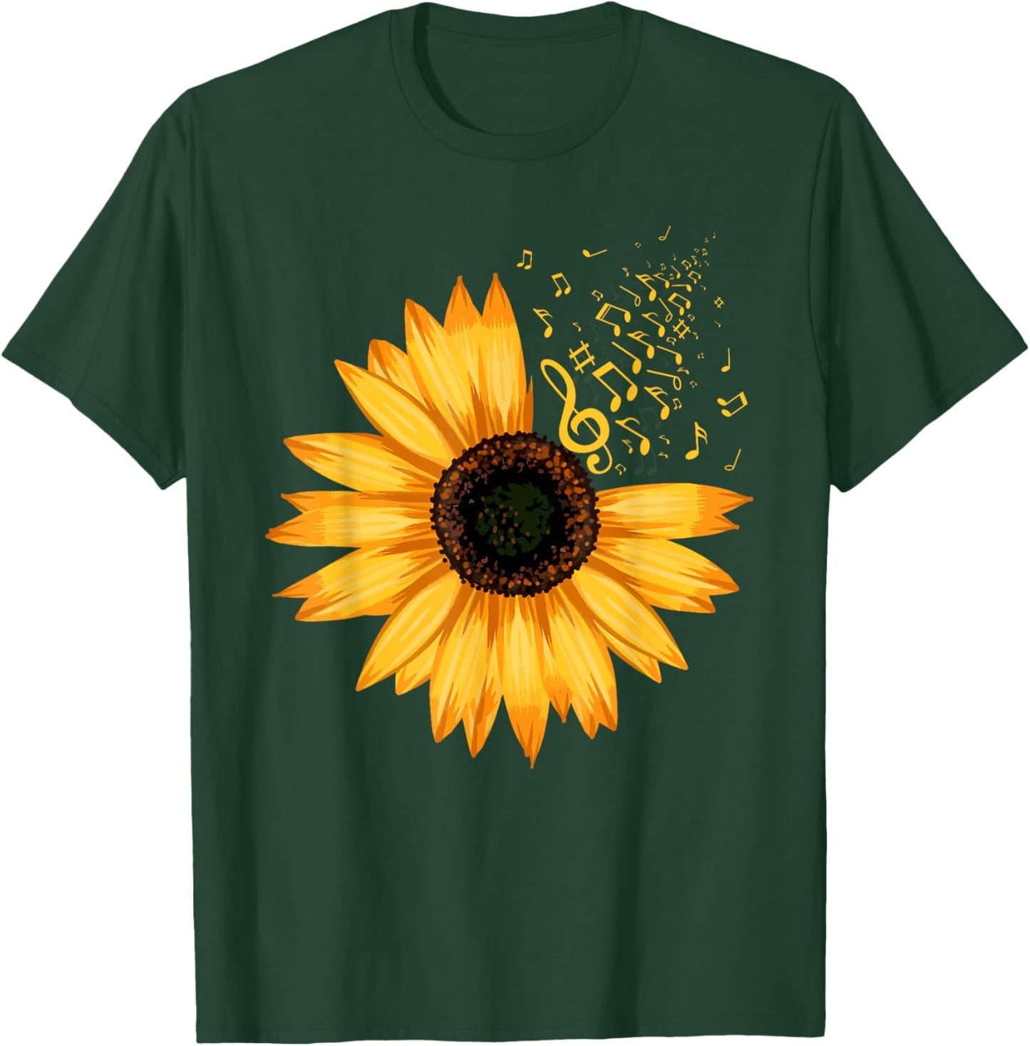 Funny Music Design Women Music Teacher Music Lover T-Shirt - T-Shirt | Forest