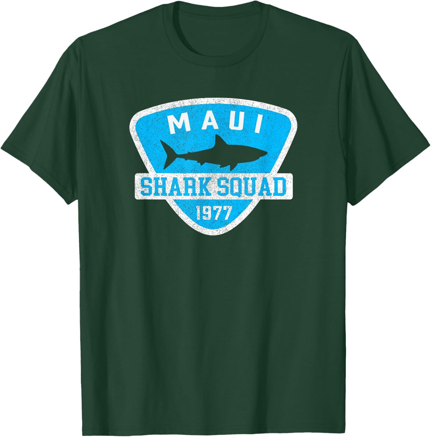 Kids Maui Hawaii Shark Souvenir Boys Vintage Beach Vacation T-Shirt - T-Shirt | Forest