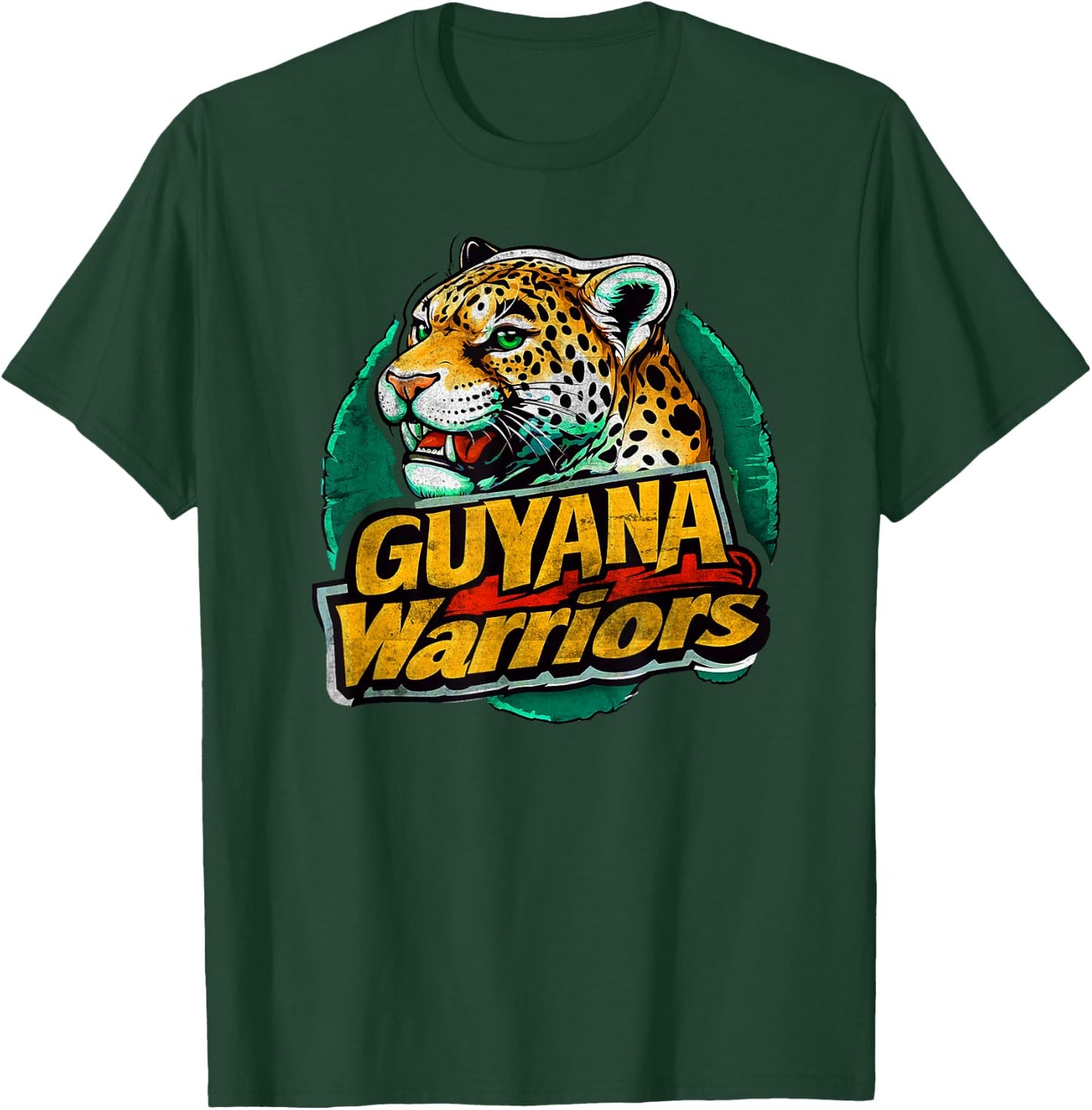 Guyana Warriors Vintage Look Cricket T-Shirt - T-Shirt | Forest