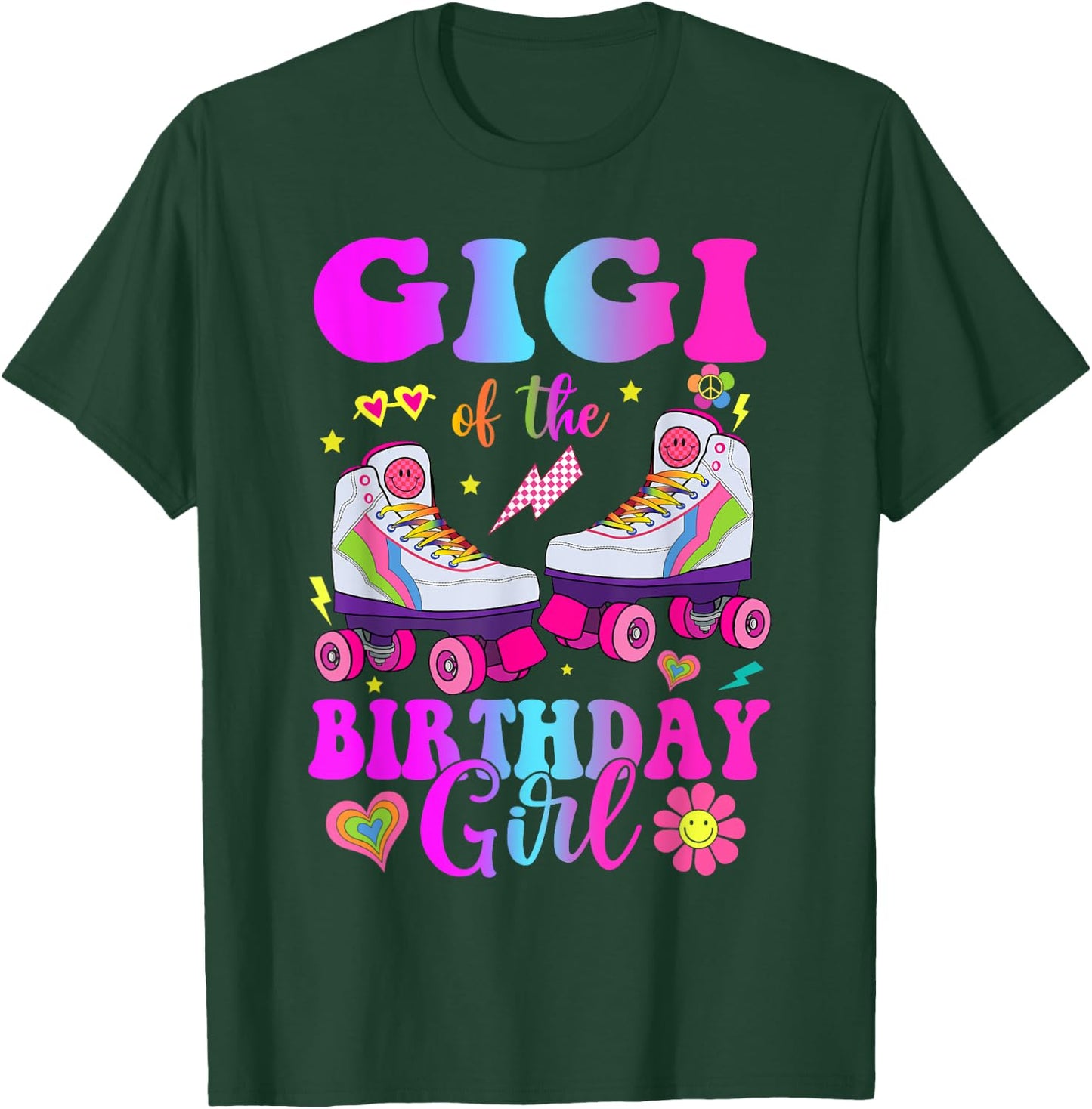 Let's Roll Gigi of the Birthday girl Roller Skate Birthday T-Shirt - T-Shirt | Forest