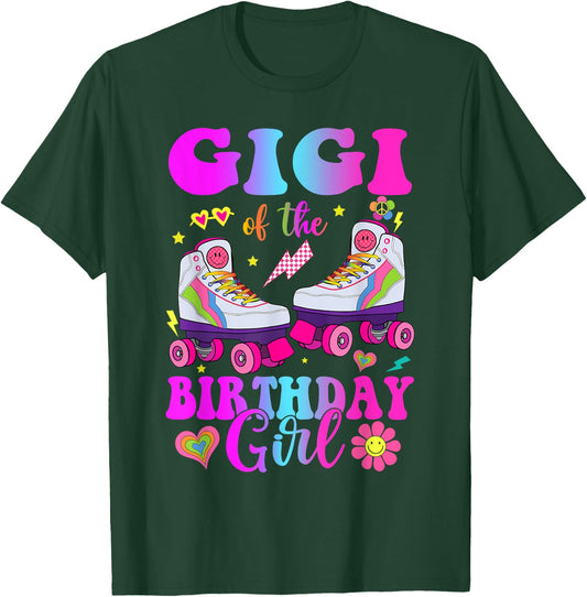 Let's Roll Gigi of the Birthday girl Roller Skate Birthday T-Shirt - T-Shirt | Forest