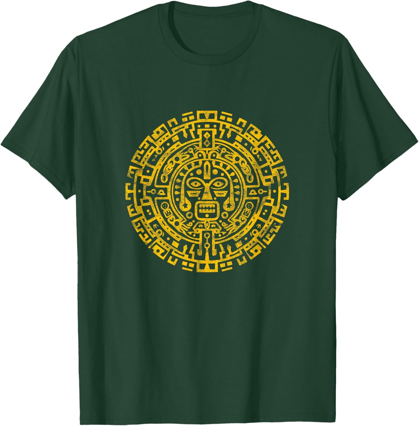 Mayan Sun Symbol Tribal Sun Aztec Native Indian T-Shirt - T-Shirt | Forest
