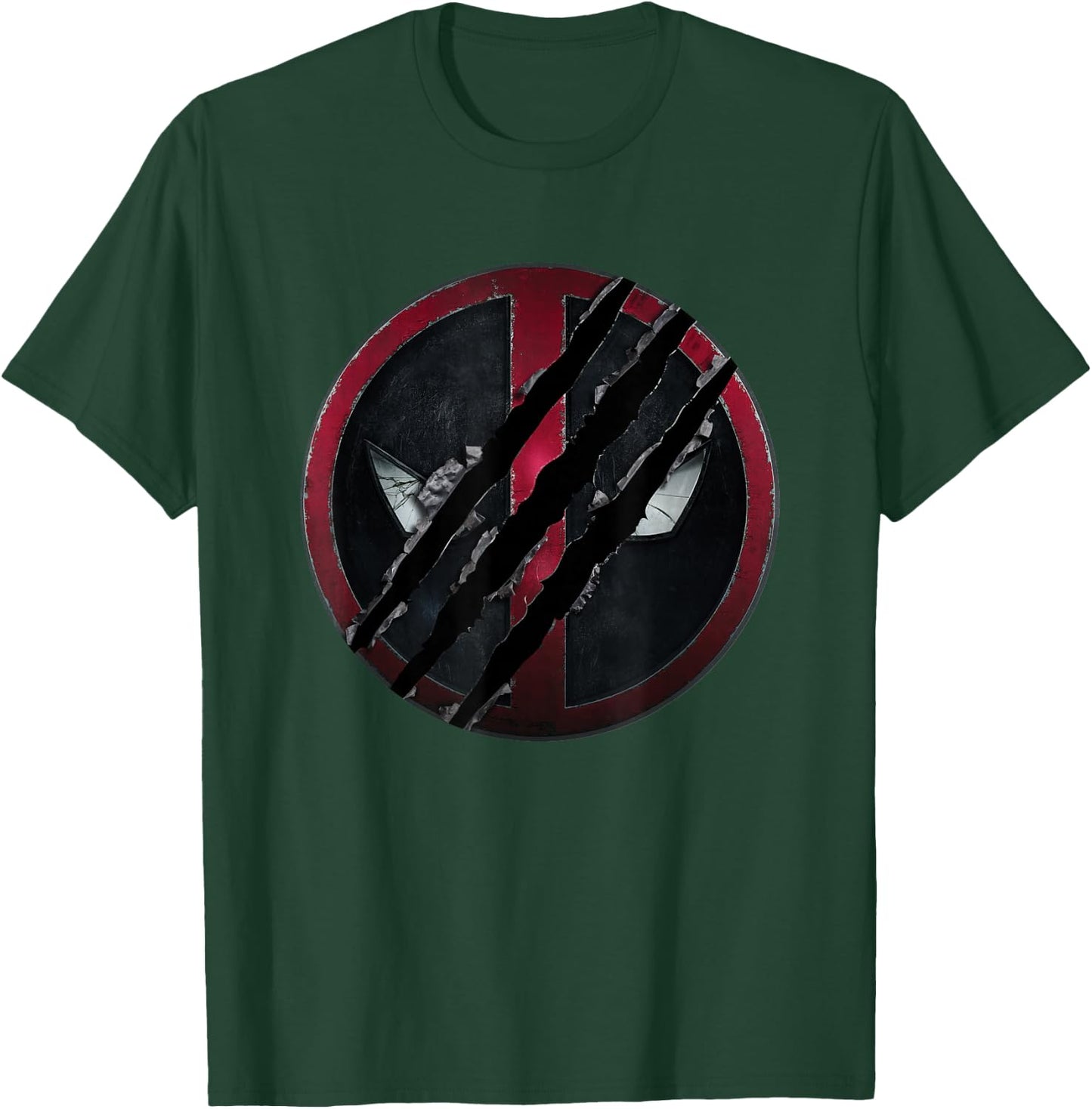 Marvel Deadpool & Wolverine Distressed Slashed Movie Logo T-Shirt - T-Shirt | Forest