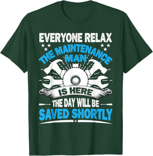 Funny Maintenance Technician Worker Repair man Appreciation T-Shirt - T-Shirt | Forest