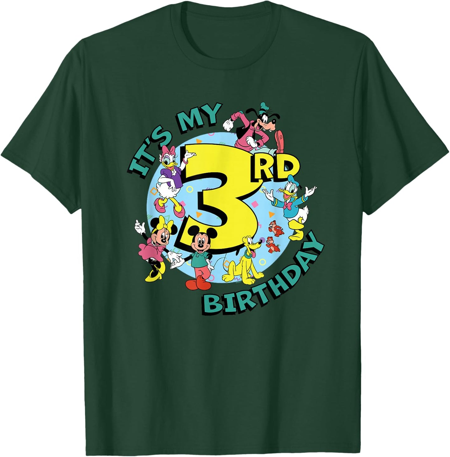Disney Mickey and Friends It's My Third 3rd Birthday T-Shirt - T-Shirt | Forest