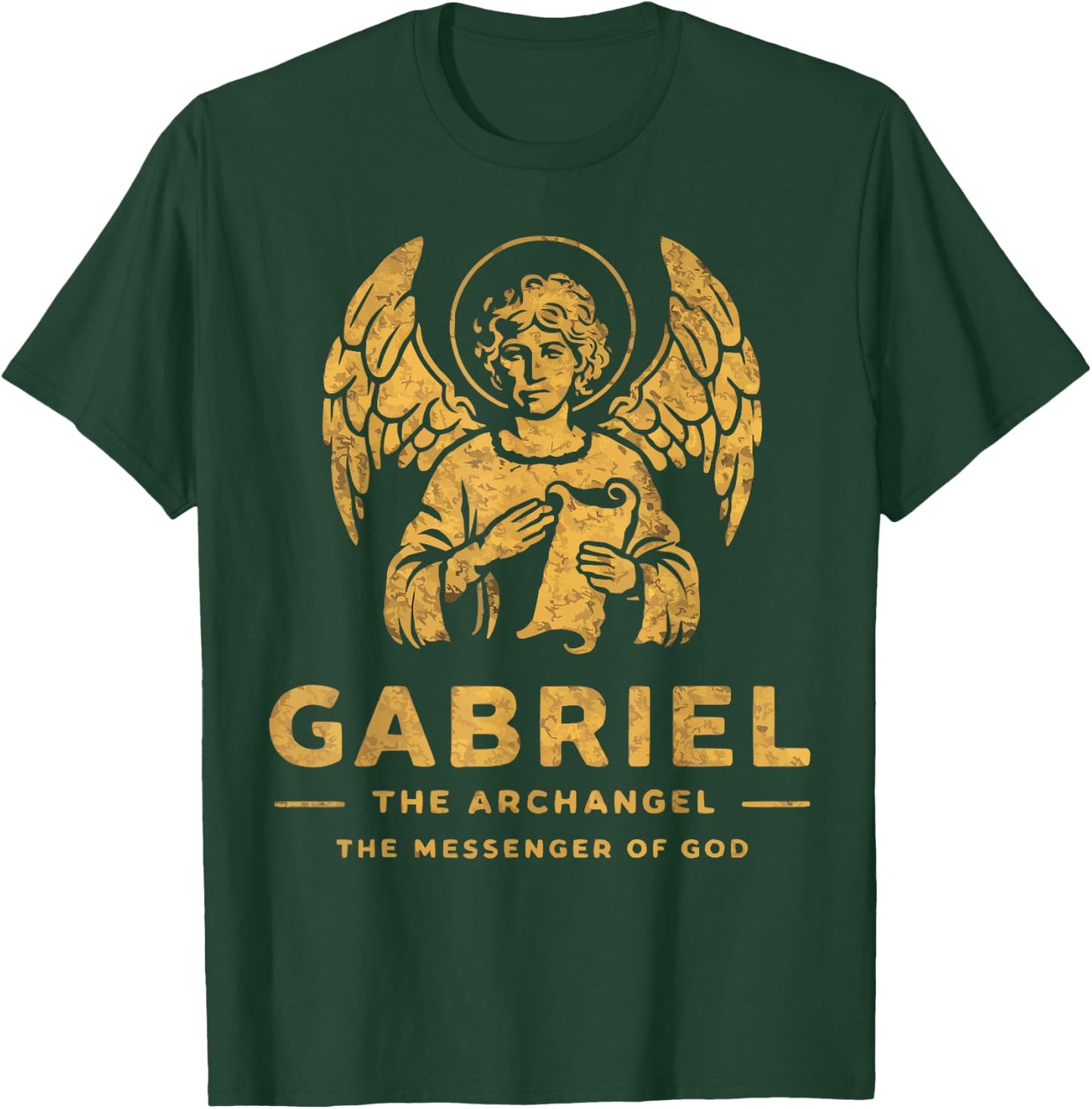 Archangel Gabriel Catholic Christianity Guardian Angel T-Shirt - T-Shirt | Forest