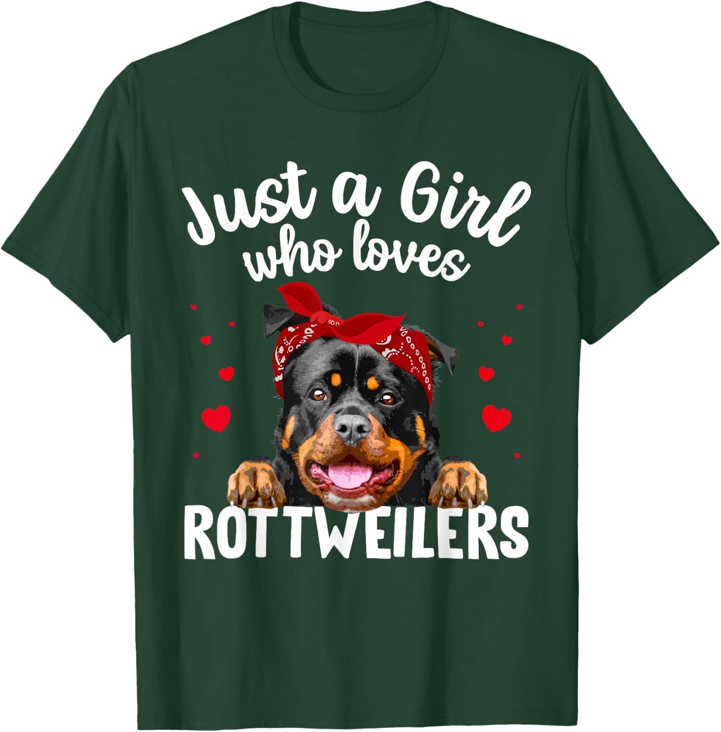 Funny Rottweiler Art Girls Rottie Rottweiler Lover T-Shirt - T-Shirt | Forest