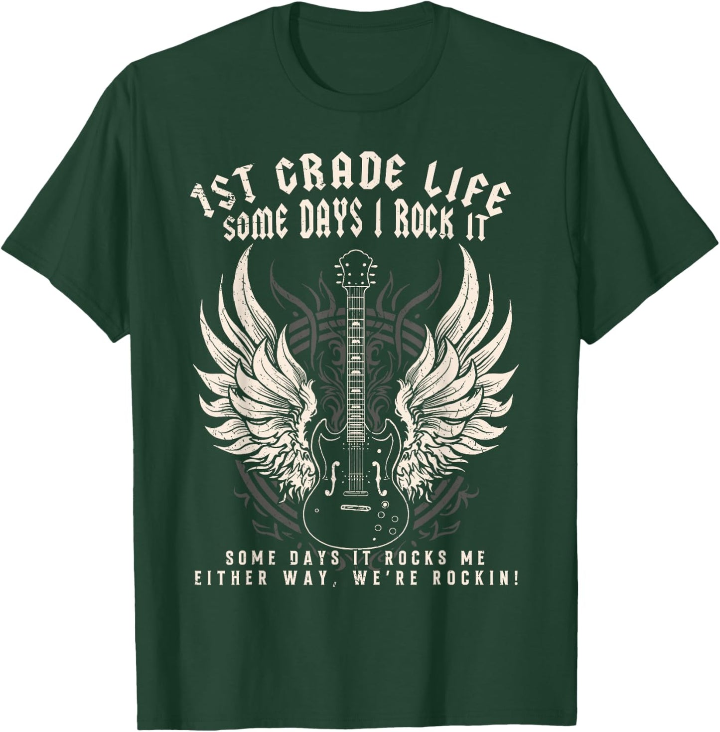 1st Grade Teacher Some Days I Rock It Middle School Teacher Women Kids T-Shirt - T-Shirt | Forest