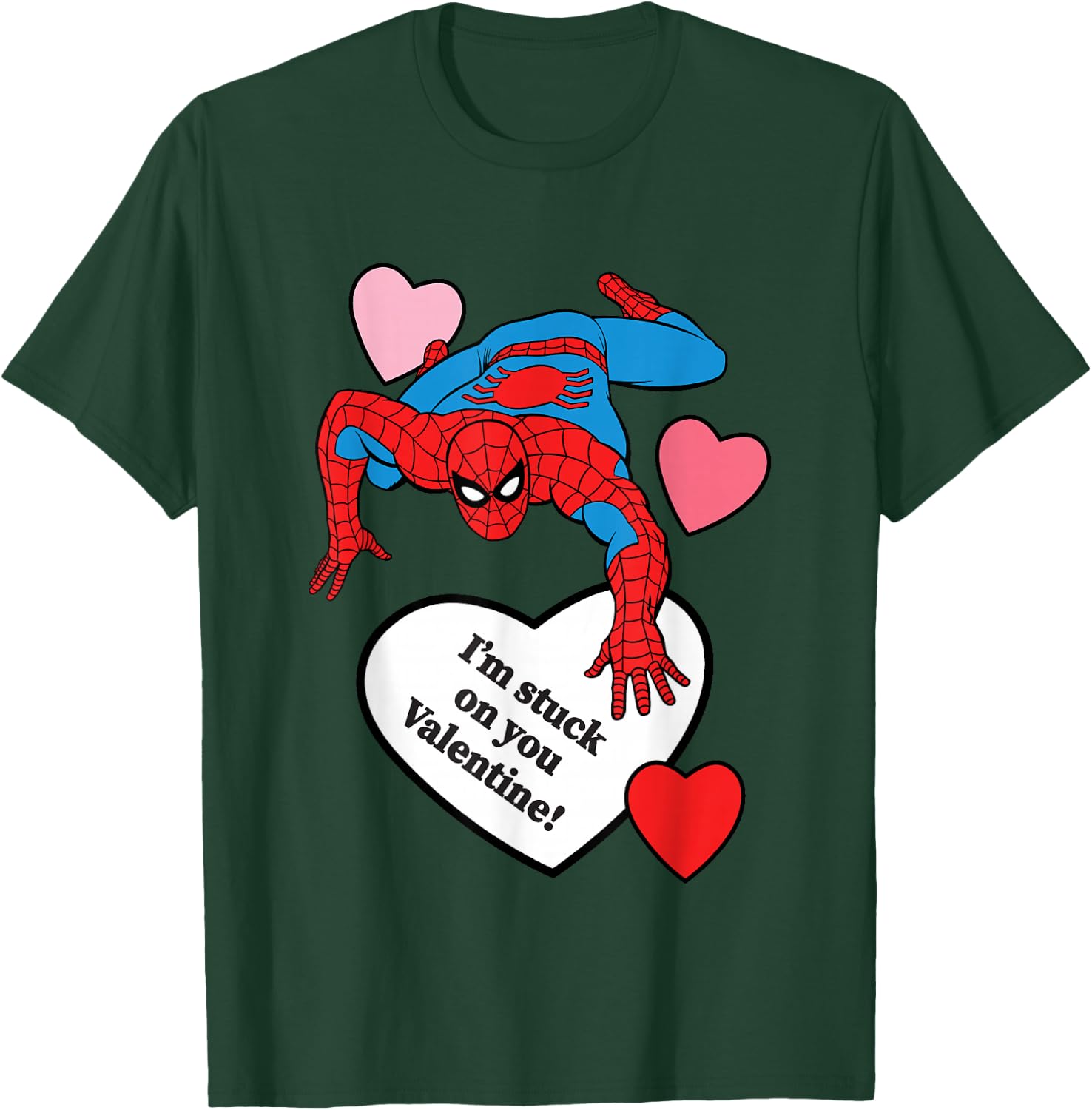 Marvel Spider-Man Valentine's Day I'm Stuck On You Couples T-Shirt - T-Shirt | Forest
