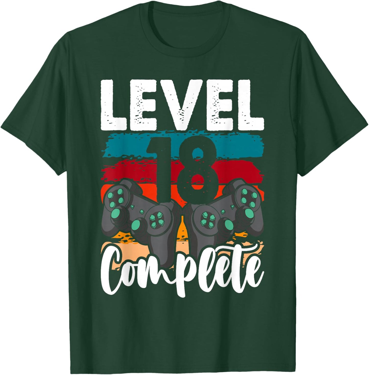 Level 18 Complete Vintage 18th Wedding Anniversary T-Shirt - T-Shirt | Forest