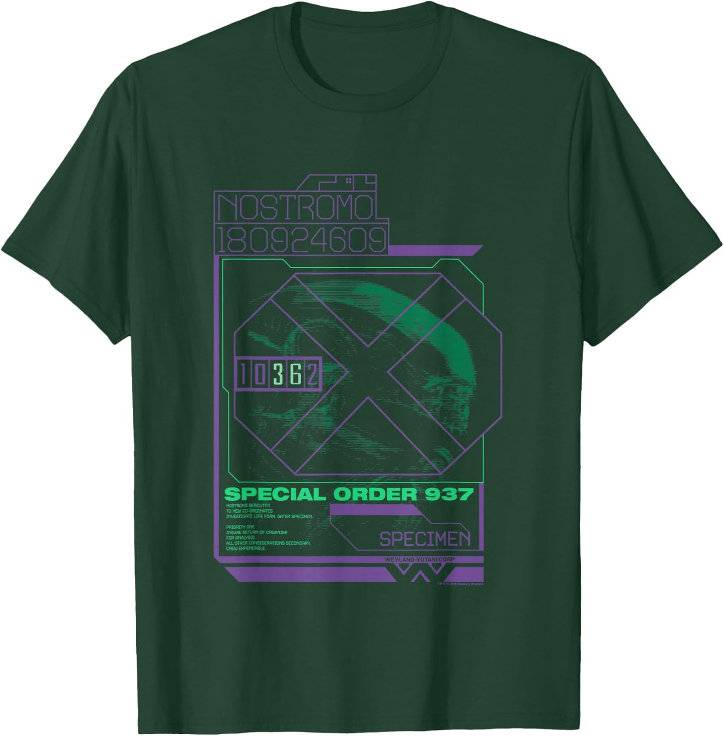 Aliens Iconic Special Order 937 Weyland-Yutani Corp Poster T-Shirt - T-Shirt | Forest