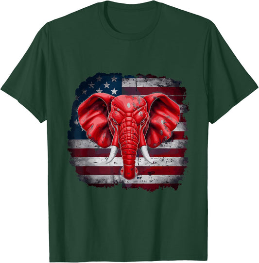 Trump Red Elephant Republican Patriotic Election GOP USA T-Shirt - T-Shirt | Forest