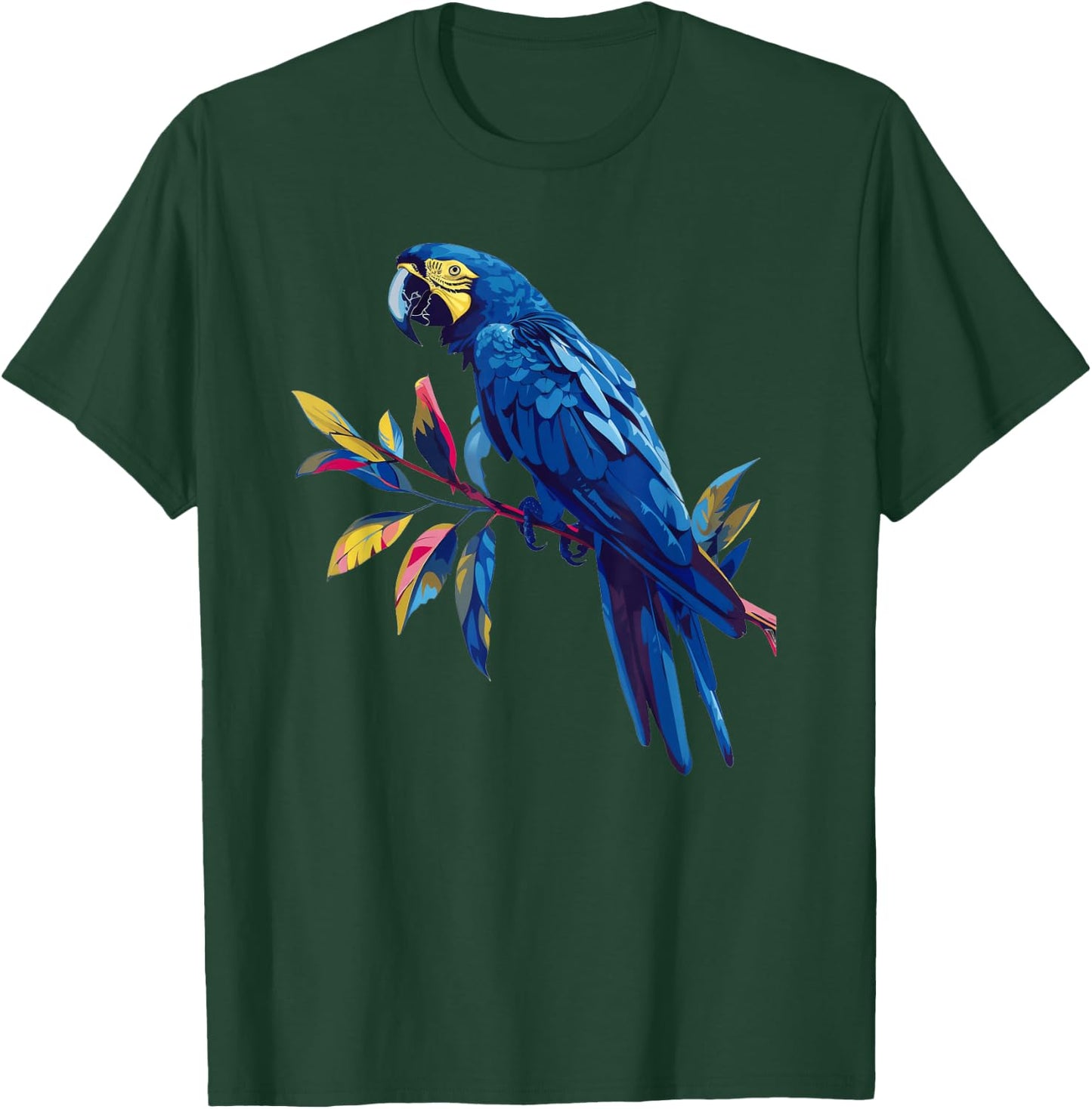 Hyacinth Macaw Retro T-Shirt - T-Shirt | Forest
