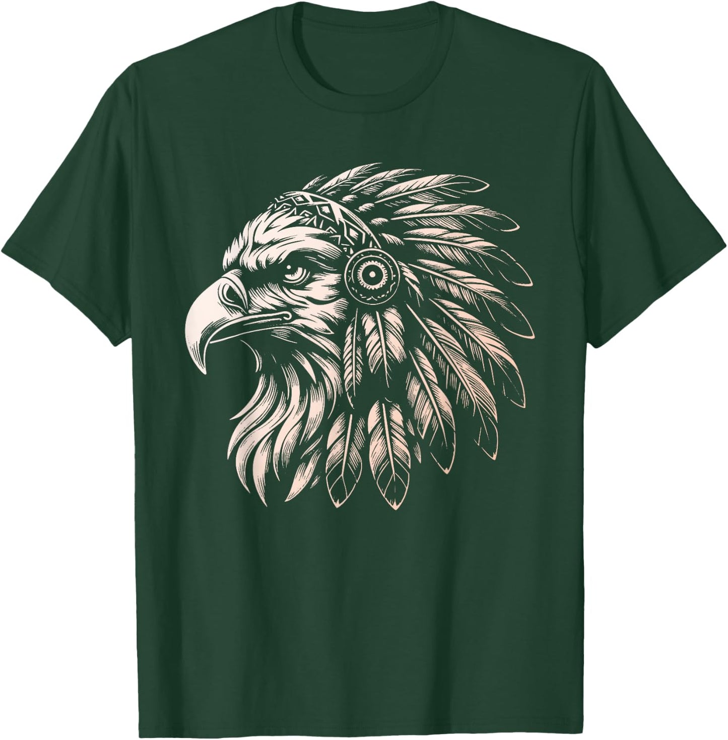 Native American Indian Day Pride Indigenous Cherokee Eagle T-Shirt - T-Shirt | Forest