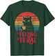 Feeling Feral Funny Summer Cat Lover Design For Girls, Women T-Shirt - T-Shirt | Forest