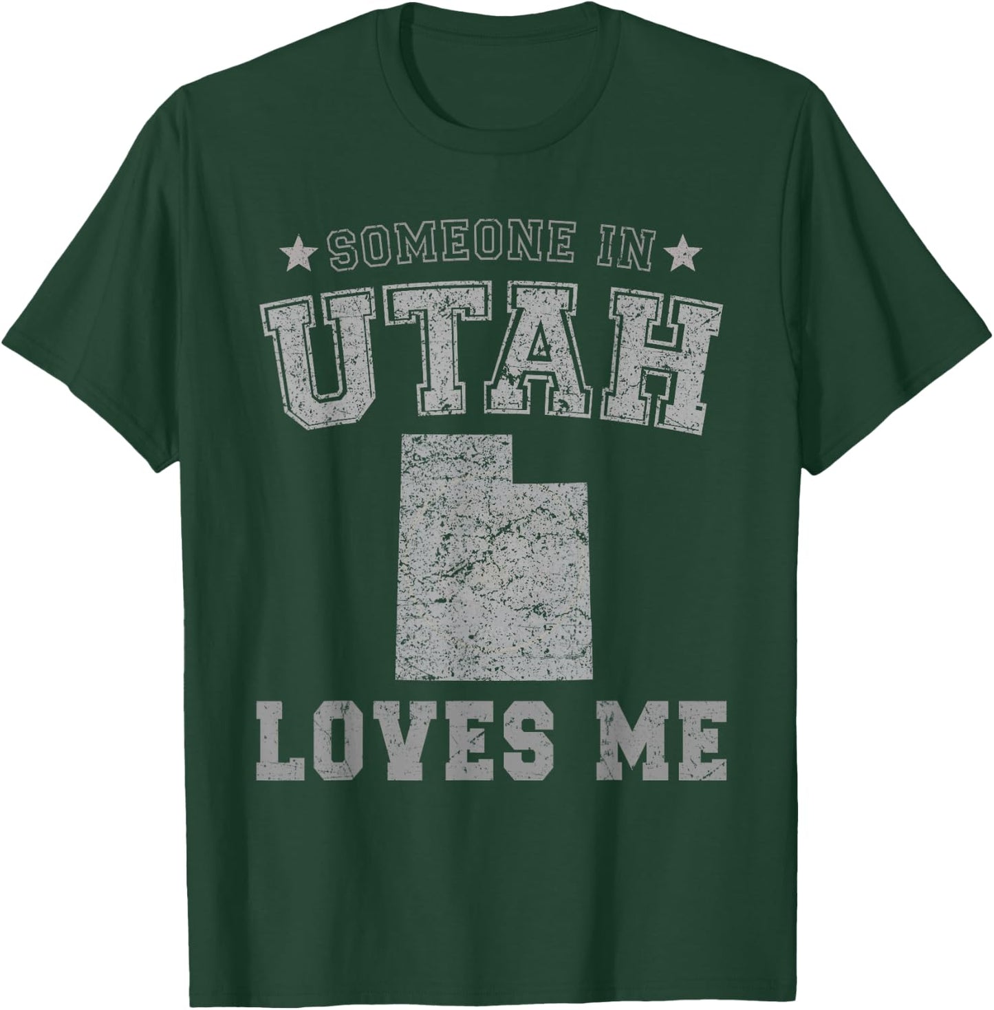 Someone In Utah Loves Me Heart Vintage State T-Shirt - T-Shirt | Forest