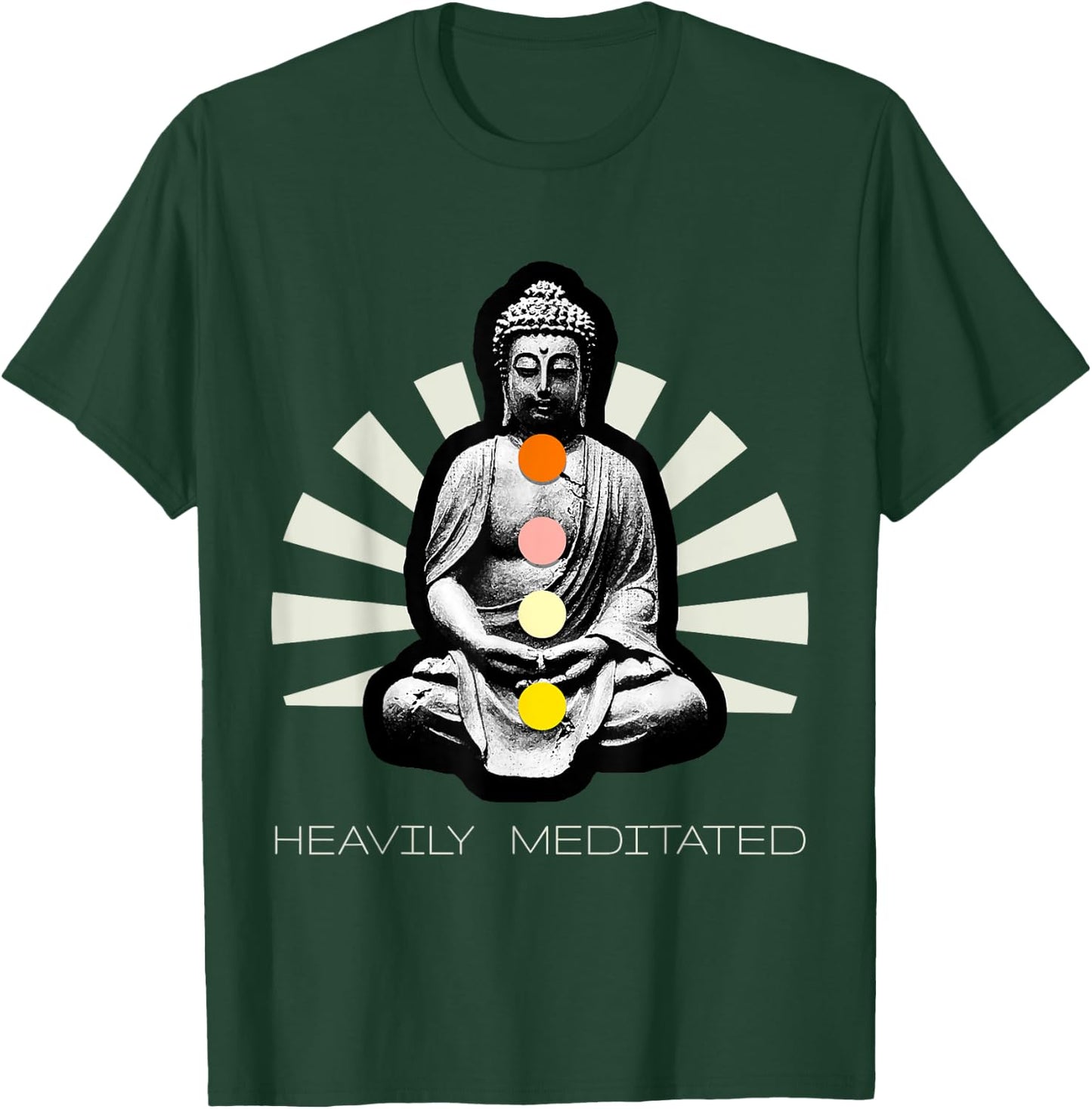 Heavily Meditated Funny Yoga Cool Yogis Pose Gift T-Shirt - T-Shirt | Forest