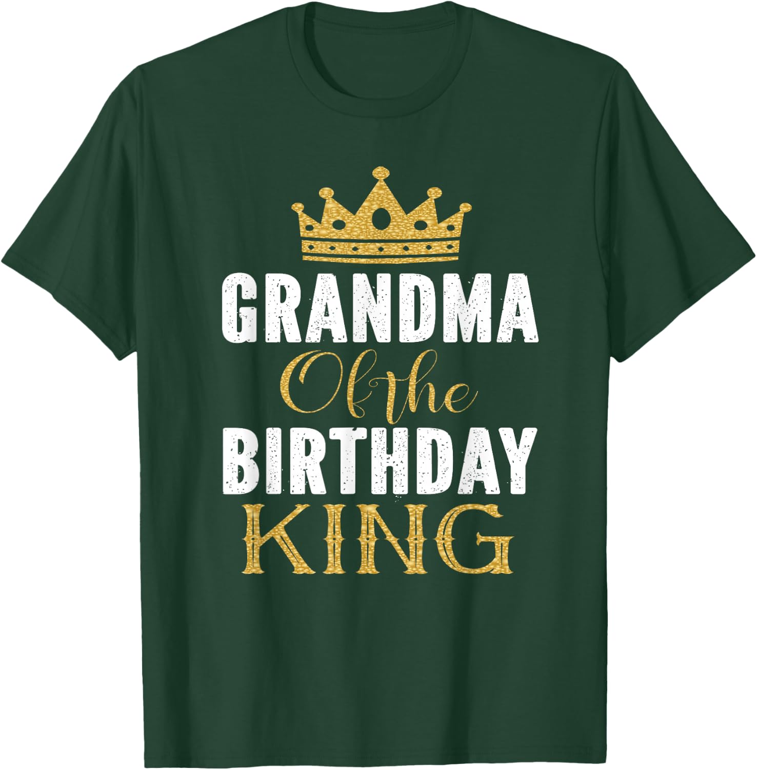 Grandma Of The Birthday King Boys Bday Party Gift T-Shirt - T-Shirt | Forest