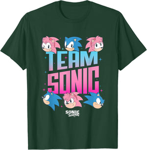 Sonic The Hedgehog Team Sonic Amy Rose Retro Logo T-Shirt - T-Shirt | Forest