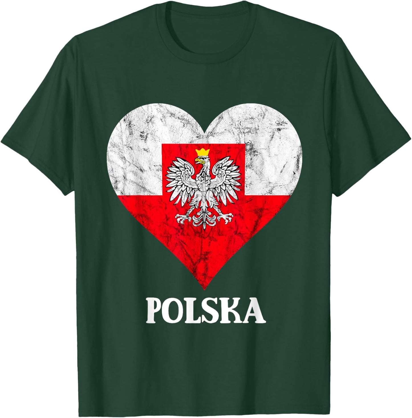 Polska Heart Poland Flag Polish Roots Poland Travel T-Shirt - T-Shirt | Forest
