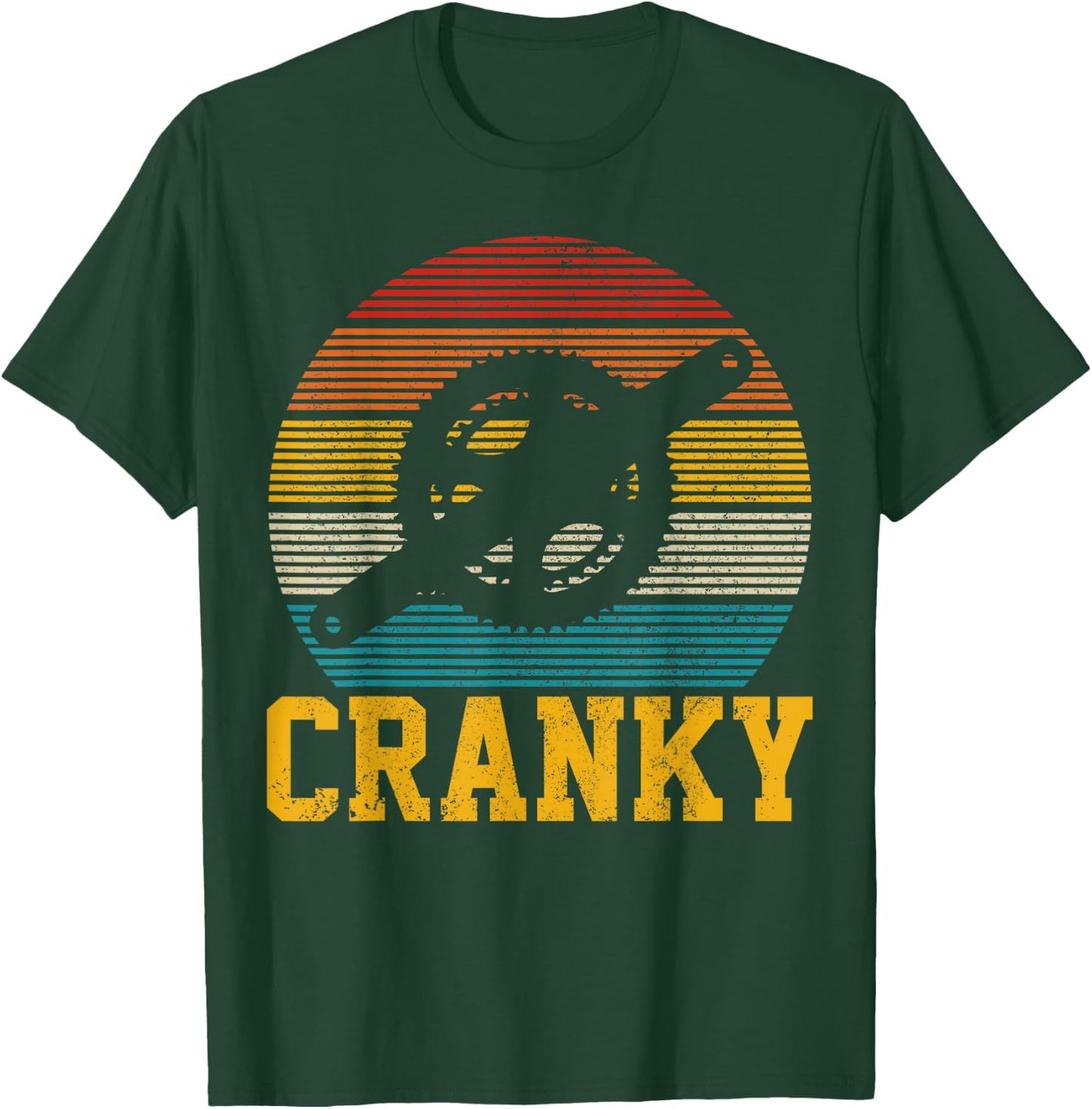 Cranky Vintage Mountain Bike MTB Cycling Cyclist Gift T-Shirt - T-Shirt | Forest
