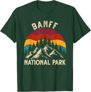 Retro Vintage Graphic Banff National Park T-Shirt - T-Shirt | Forest