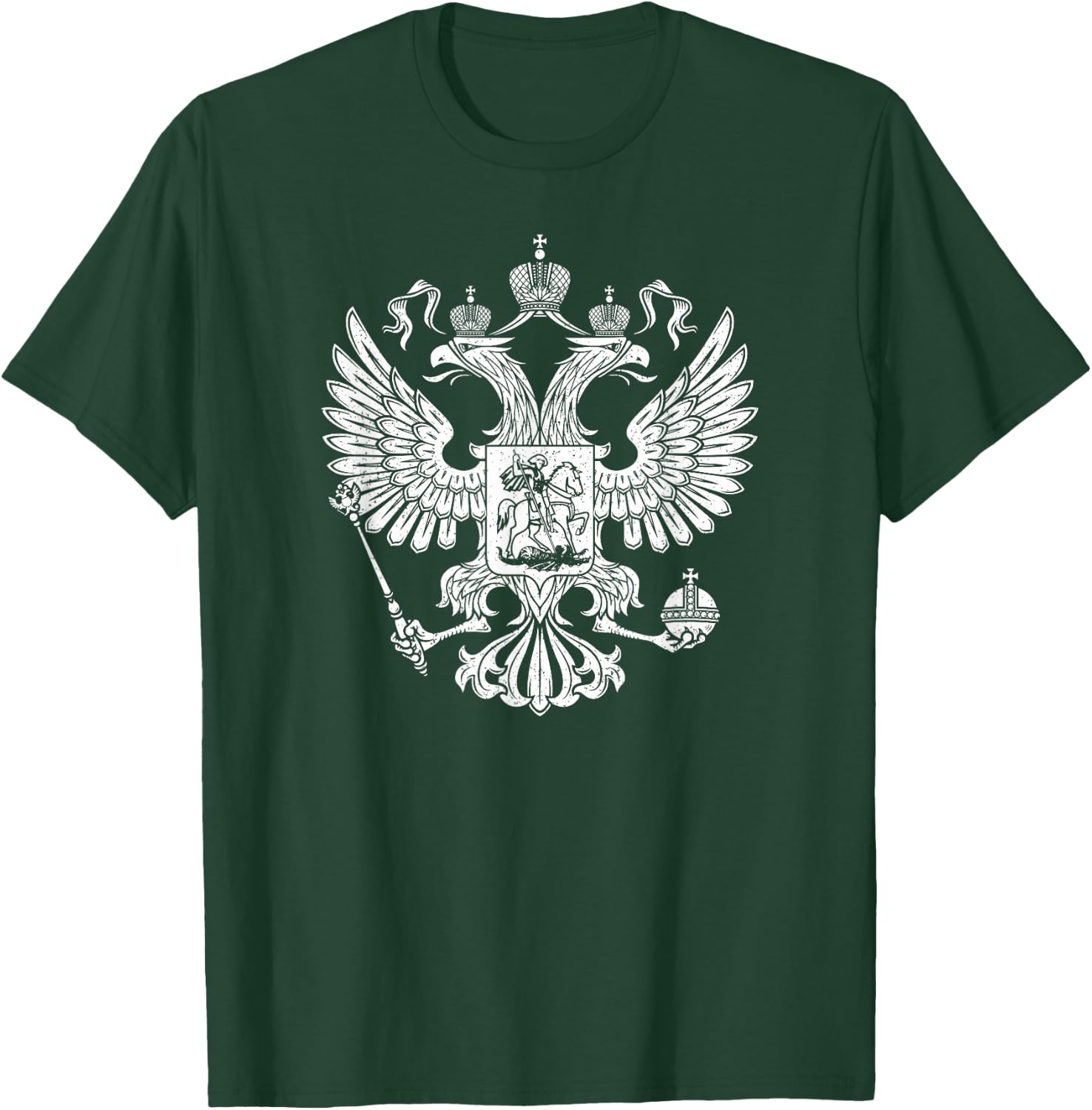 Russia Double-headed Eagle Russian Arms Symbol Emblem T-Shirt - T-Shirt | Forest