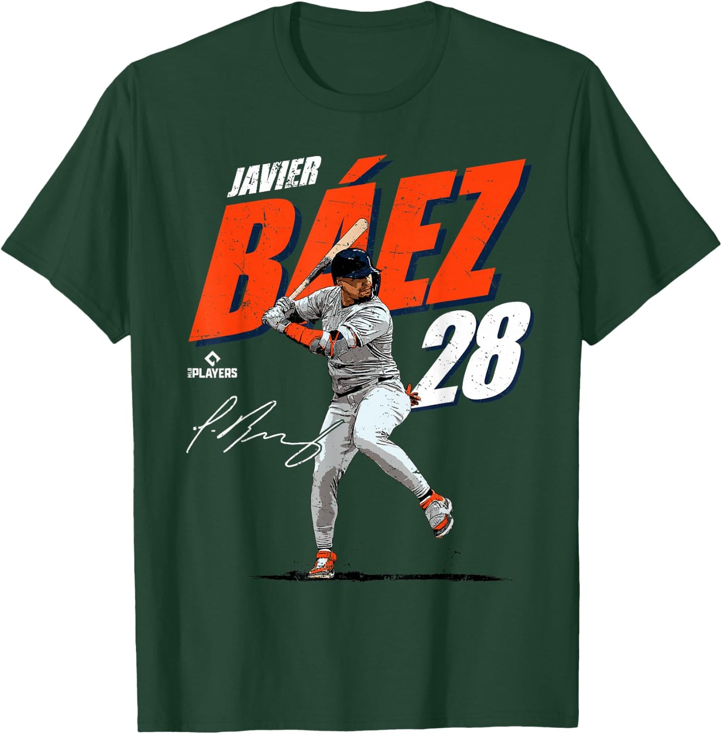 Javier Baez | Detroit Baseball Players | MLBJBZ3001 T-Shirt - T-Shirt | Forest