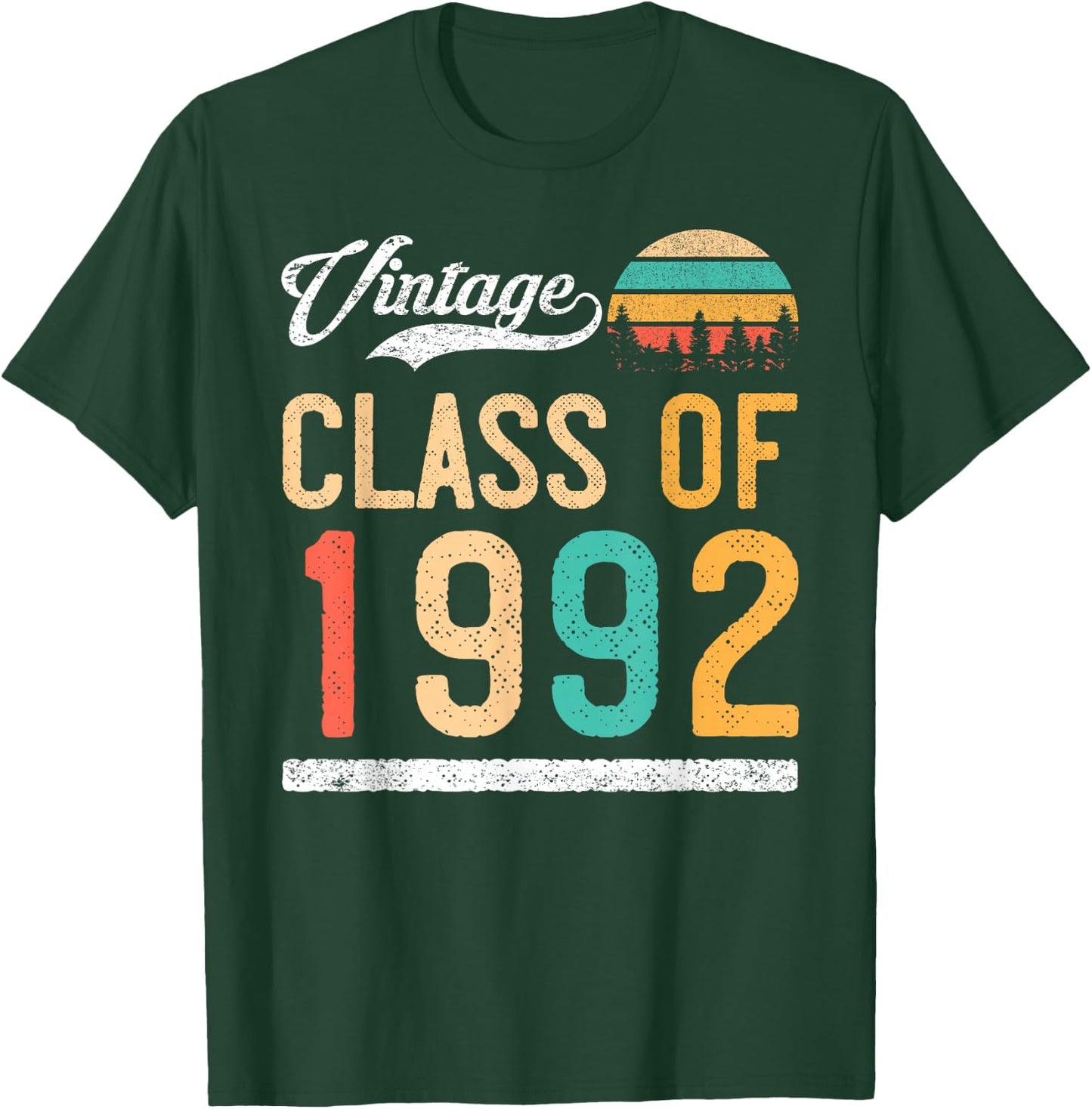 Vintage Class of 1992 High School or College Graduation T-Shirt - T-Shirt | Forest