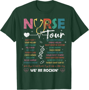 Nurse Tour We're Rockin' Cool Nurse Club Nursing Students T-Shirt - T-Shirt | Forest