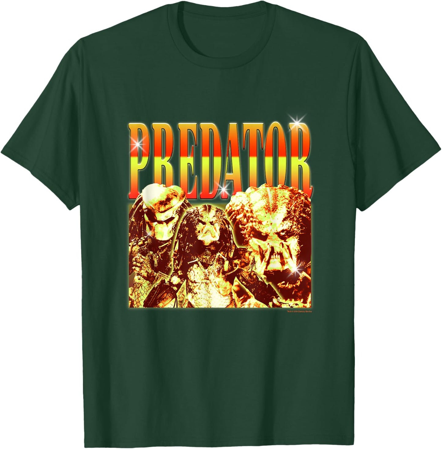 Aliens Iconic Epic Predator Montage Retro Big Chest Poster T-Shirt - T-Shirt | Forest