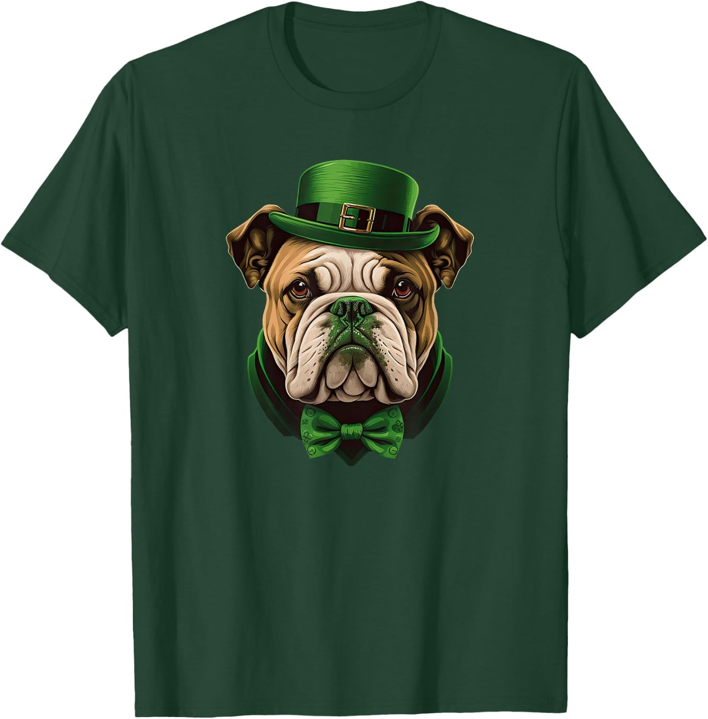 Funny Bulldog Dog St Patricks day irish Saint patrick Day T-Shirt - T-Shirt | Forest