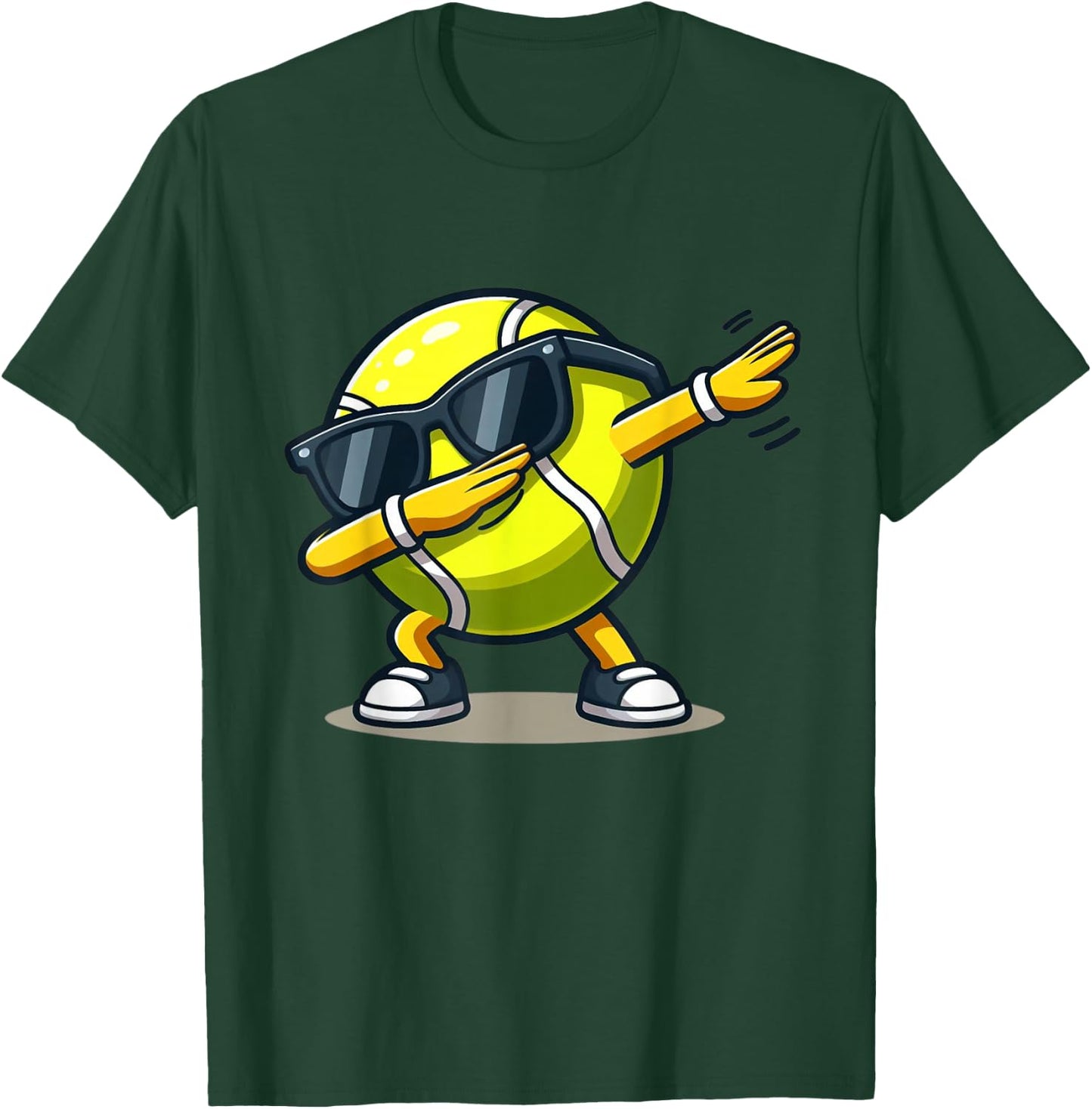 Dabbing Tennis Ball Shirt Funny Boys Men Women Sports Player T-Shirt - T-Shirt | Forest