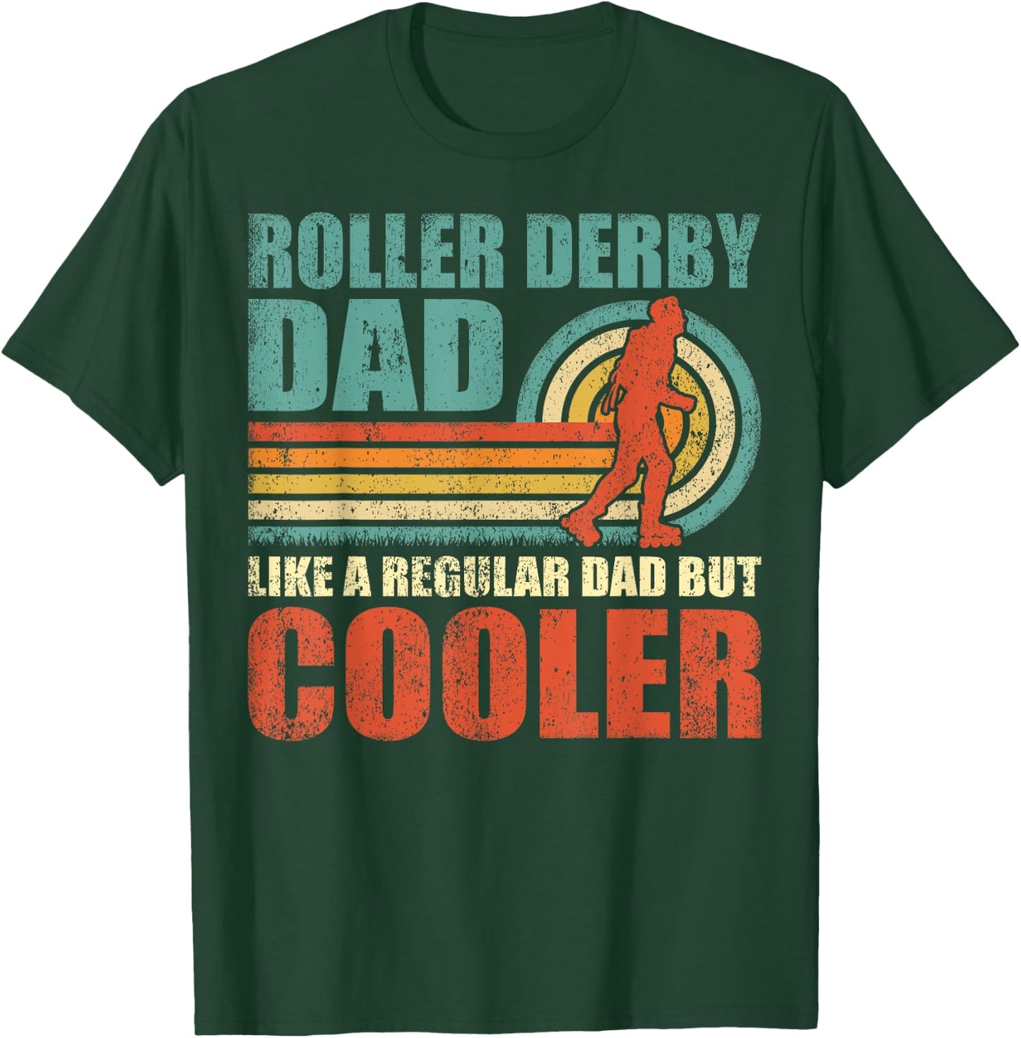 Retro Style Vintage Roller Derby Dad Father's Day T-Shirt - T-Shirt | Forest