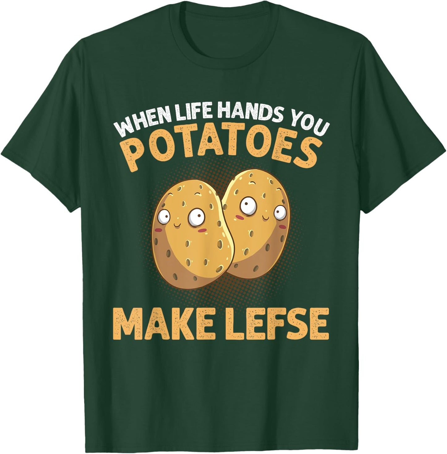 Cool Lefse Women Potato Flatbread Baking Pastry Food T-Shirt - T-Shirt | Forest