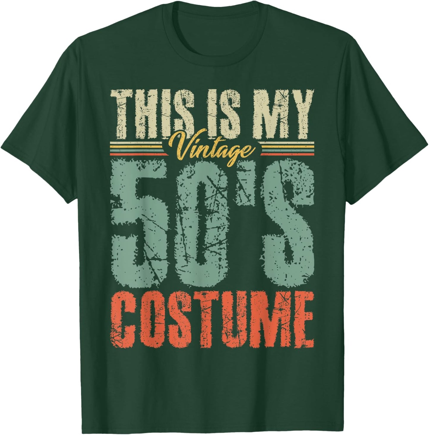 Vintage 50s Costume 50's Outfit 1950s Fashion 50 Theme Party T-Shirt - T-Shirt | Forest