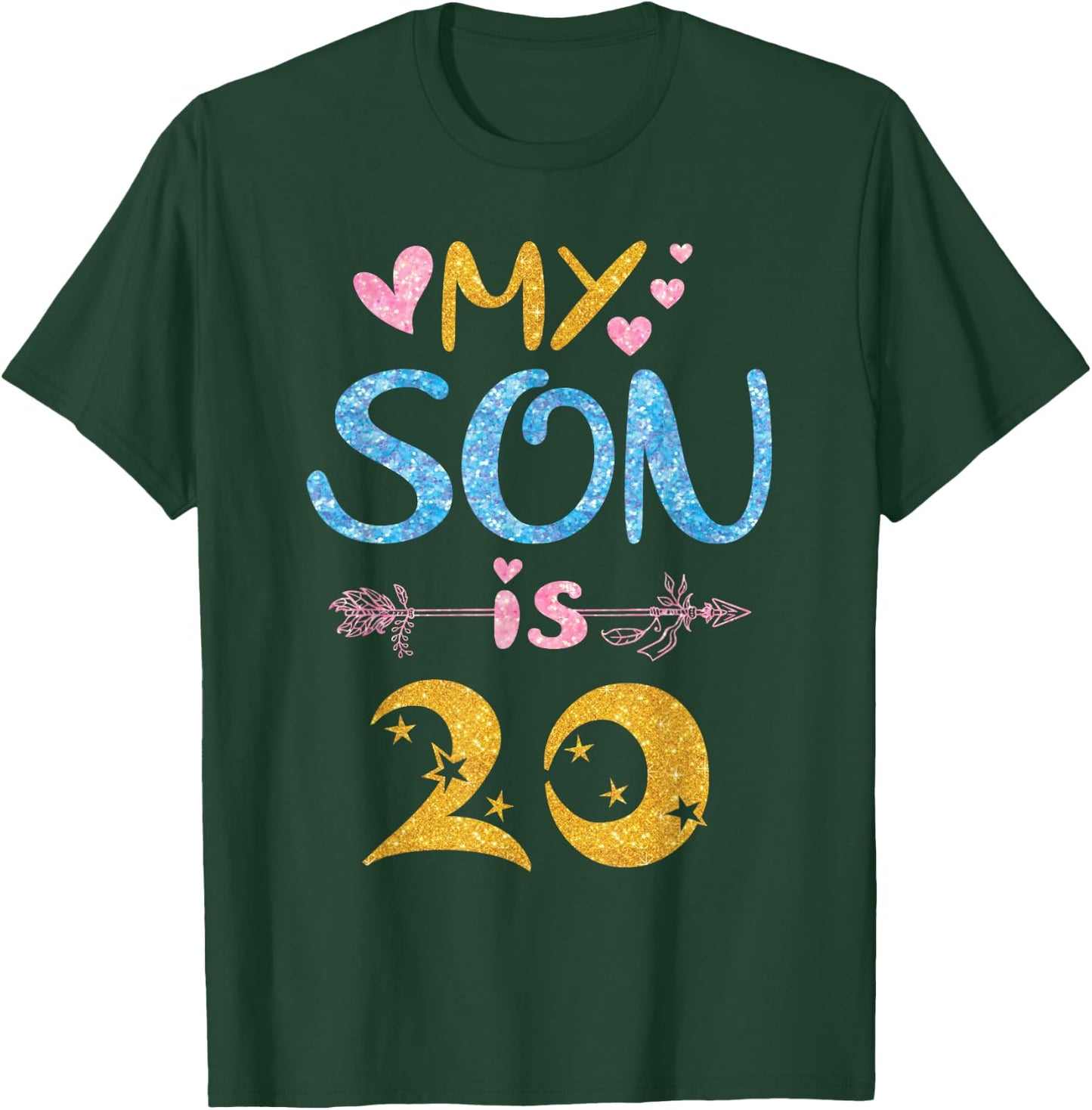 Mother Father Mom Dad Happy Birthday My Son Is 20 Years Old T-Shirt - T-Shirt | Forest